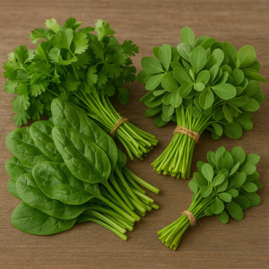 Green Leafy Vegetables (Spinach, Coriander, Methi, etc.)