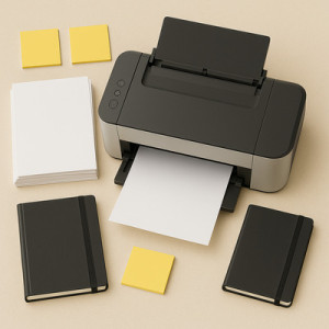 Printers Papers, Sticky Notes, Diaries