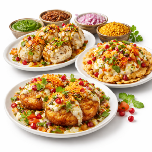 Chaat (Aloo Tikki, Dahi Bhalla, Papdi Chaat)