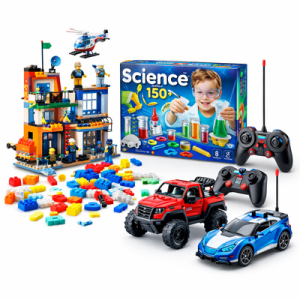 8–12 Years – Building Blocks, Science Kits, Remote Cars