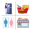 Rest Stop Facilities (Toilets, Food, ATM)